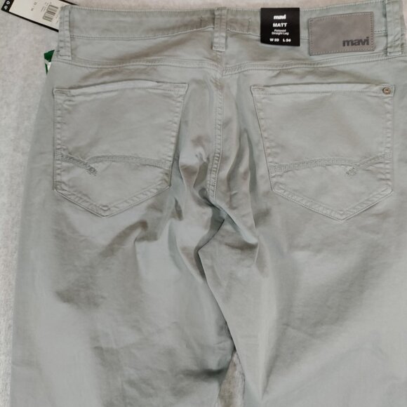 Mavi Pants mesn 33x34 Relaxed Straight Leg Matt Stretch Cotton - Picture 3 of 12